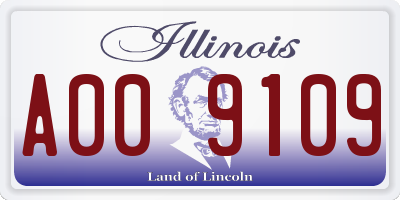 IL license plate A009109