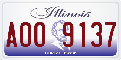 IL license plate A009137