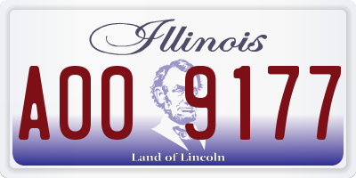 IL license plate A009177