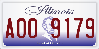 IL license plate A009179