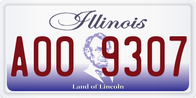 IL license plate A009307
