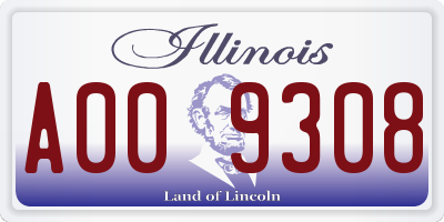 IL license plate A009308