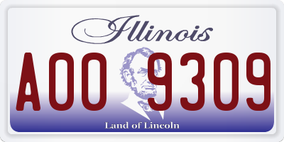 IL license plate A009309