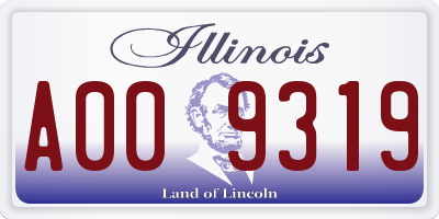 IL license plate A009319