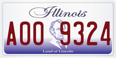 IL license plate A009324