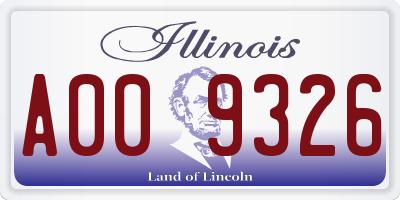 IL license plate A009326