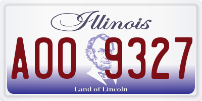 IL license plate A009327