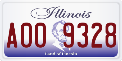 IL license plate A009328