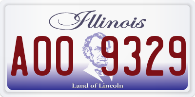 IL license plate A009329
