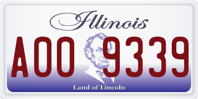 IL license plate A009339