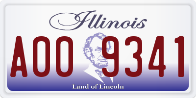 IL license plate A009341