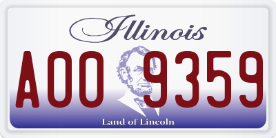 IL license plate A009359