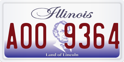 IL license plate A009364