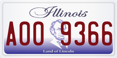 IL license plate A009366
