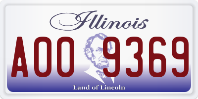 IL license plate A009369