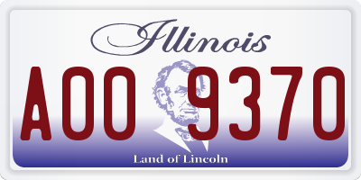 IL license plate A009370