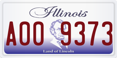 IL license plate A009373