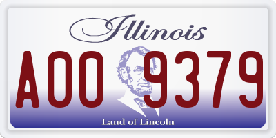 IL license plate A009379
