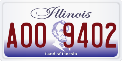 IL license plate A009402