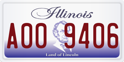 IL license plate A009406