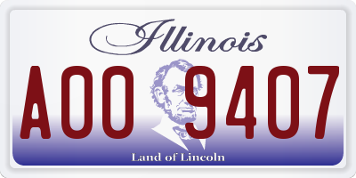 IL license plate A009407