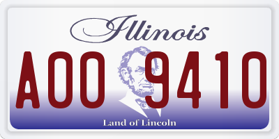 IL license plate A009410