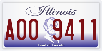 IL license plate A009411