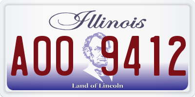 IL license plate A009412
