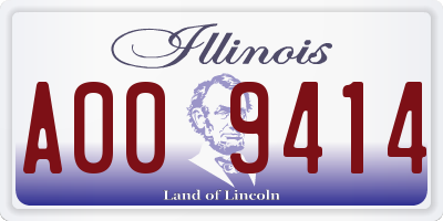 IL license plate A009414