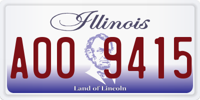 IL license plate A009415