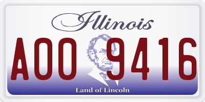 IL license plate A009416