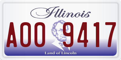 IL license plate A009417