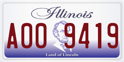 IL license plate A009419