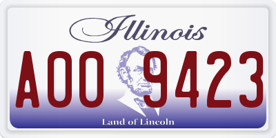 IL license plate A009423