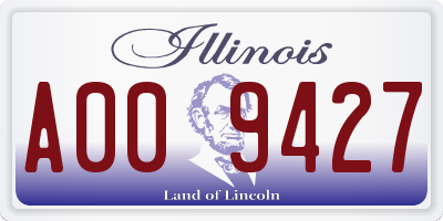 IL license plate A009427