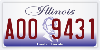 IL license plate A009431