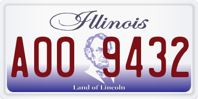 IL license plate A009432