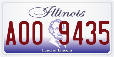 IL license plate A009435