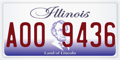 IL license plate A009436