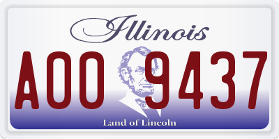 IL license plate A009437
