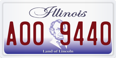 IL license plate A009440