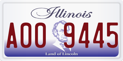 IL license plate A009445