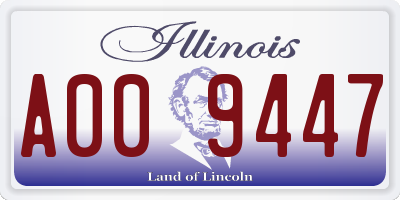 IL license plate A009447