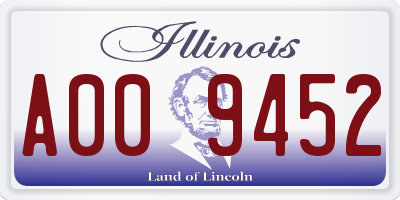 IL license plate A009452
