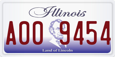 IL license plate A009454