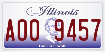 IL license plate A009457