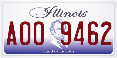 IL license plate A009462