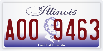 IL license plate A009463