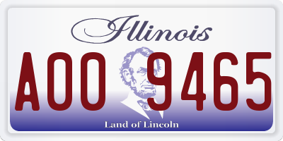 IL license plate A009465