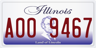 IL license plate A009467